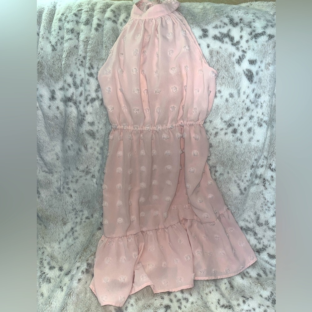 Amazon polka dot dress pink halter dress